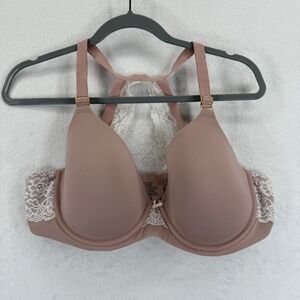 Soma Embraceable Full Coverage Lace Back Bra - Women's Size 40D‎ Pink Nude